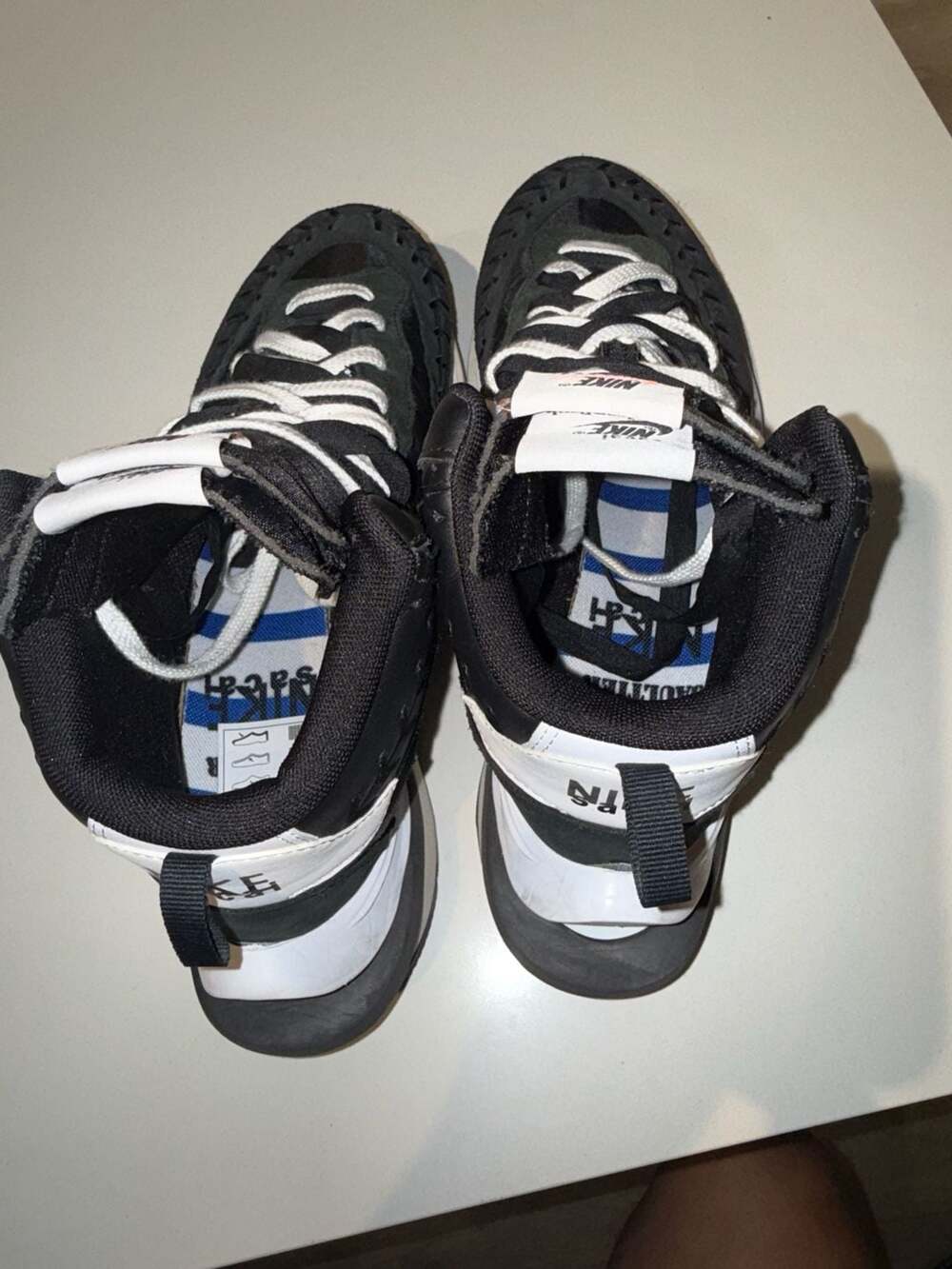 Nike x sacai x Jean Paul Gaultier VaporWaffle Black Size 10 - Picture 8 of 10